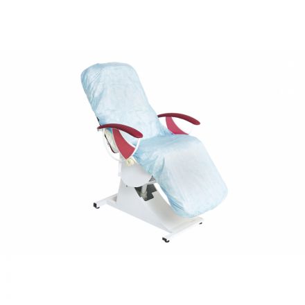 Чехол на кушетку на резинке спанбонд 200x90, голубой (10шт/уп)