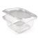 Одноразовый контейнер квадратный 500 мл, С КРЫШКОЙ ЮП-РКСП, КОМПЛЕКТ 400 шт., прозрачный ПЭТ, ЮПЛАСТ, ЮУПМ6132