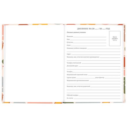 Дневник 5-11 класс 48 л., твердый, BRAUBERG, глянцевая ламинация, с подсказом, "Decor", 106403