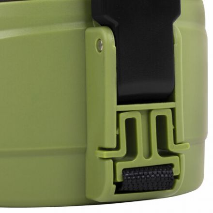 Термос классический, нержавеющая сталь, 2 л, черно-оливковый, 2 кружки, ручка + ремешок, TAIGARU (ТАЙГАРУ), 608816