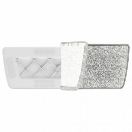 Насадки МОП для швабры липучка, КОМПЛЕКТ 2 шт., микрофибра, объемный ворс, 41х14 см, LAIMA, 609146