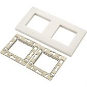 Модуль LANMASTER LAN-FRS45x45/2-WH рамка 2-постовая 45х45, с суппортами,бел