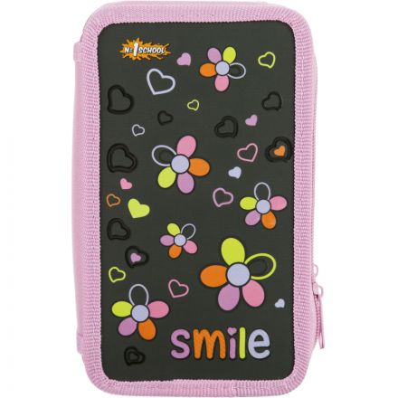 Пенал   Smile 2 отд., ламинат, выборочный лак, 190x110 мм, ПКК 11-19