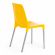 Стул GENIUS (mod 75) металл/пластик, 46x56x84cм, желтый/ножки хром