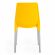 Стул GENIUS (mod 75) металл/пластик, 46x56x84cм, желтый/ножки хром