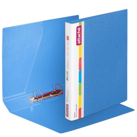 Папка на 2-х кольцах Attache Diagonal 25 мм синяя до 170 листов (пластик 0.6 мм)