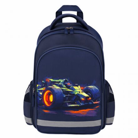 Рюкзак ПИФАГОР SCHOOL, 1 отделение, 3 кармана, "Speed bolid", 38x28х14 см, 273170