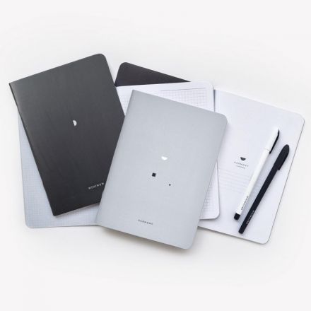 Бизнес-тетрадь А5, 40л. клетка, скрепка, 150х210мм Minimalism серый N2506 Бизнес-тетрадь А5, 40л. клетка, скрепка, 150х210мм Minimalism серый N2506