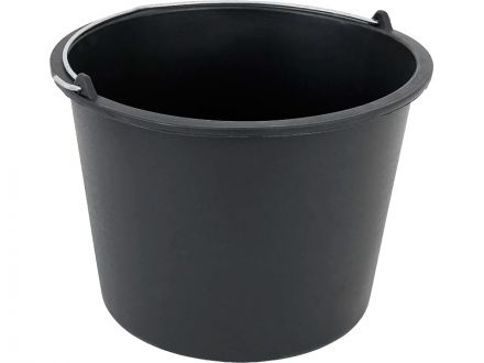 Ведро 12л. строительная, круглое, с ручкой металл цв. чёрный