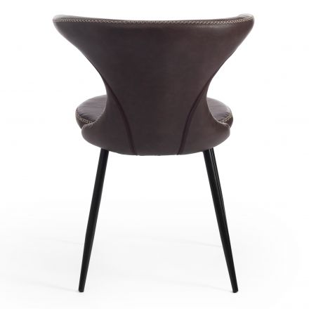 Стул Tetchair FLAIR (mod. 9020), экокожа/металл, 60 х 56 х 78 см , коричневый 1/черный