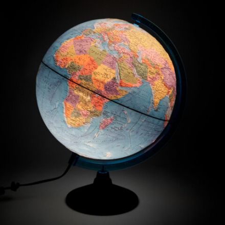 Глобус интерактивный + очки VR политический, Globen, 32 см, рельефный, с подсветкой, INT13200315