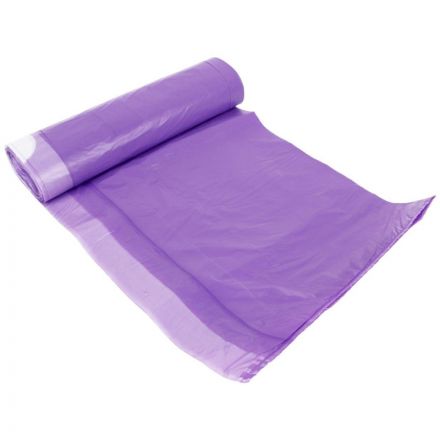 Мешки для мусора ПВД 30л 50х60см 18мкм фиолетовый 20 шт/рул с завязками, ТЯ