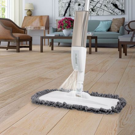 Швабра с распылителем UltraSpray X, 2 насадки из микрофибры объемный ворс, скребок, LAIMA, 609143