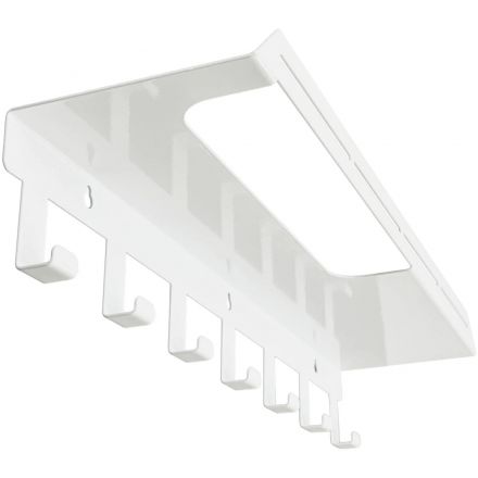 Полка РЭ_ д/полотенца с крючками LIRIA RL2051W,левая,белая (701455)