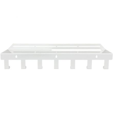 Полка РЭ_ д/полотенца с крючками LIRIA RL2051W,левая,белая (701455)