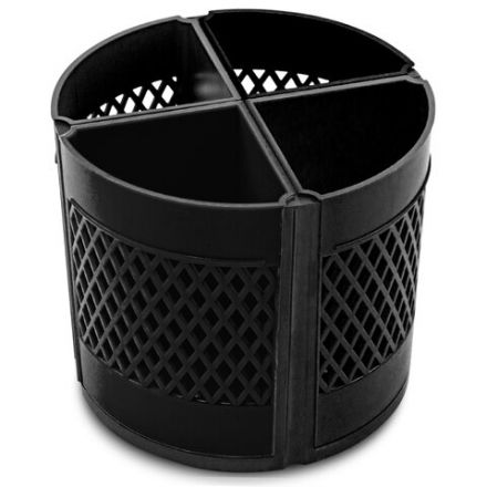 Подставка-органайзер STAFF "Octet", 4-8 отделений (трансформер), вращающаяся, черная, 238321