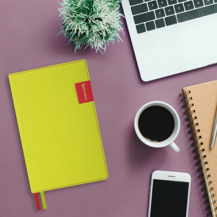 Ежедневник недатированный А5 (138х213 мм), BRAUBERG "AIM", под кожу 136 л., светло-зеленый, 113417