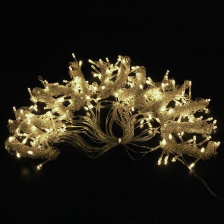 Электрогирлянда-занавес комнатная "Штора" 3х3 м, 196 LED, теплый белый свет, 220 V, ЗОЛОТАЯ СКАЗКА, 591352