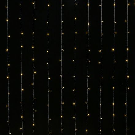 Электрогирлянда-занавес комнатная "Штора" 3х3 м, 196 LED, теплый белый свет, 220 V, ЗОЛОТАЯ СКАЗКА, 591352