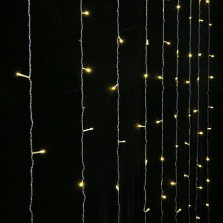 Электрогирлянда-занавес комнатная "Штора" 3х3 м, 196 LED, теплый белый свет, 220 V, ЗОЛОТАЯ СКАЗКА, 591352