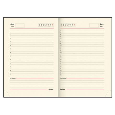 Ежедневник недатированный А5 138х213 мм BRAUBERG FLAME под кожу, 160 л., черный, красный срез, 123844 Ежедневник недатированный А5 138х213 мм BRAUBERG FLAME под кожу, 160 л., черный, красный срез, 123844