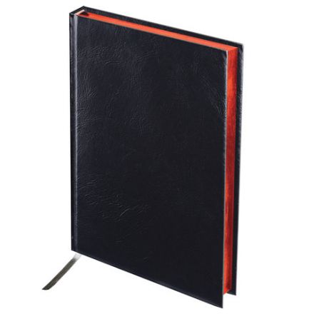 Ежедневник недатированный А5 138х213 мм BRAUBERG FLAME под кожу, 160 л., черный, красный срез, 123844 Ежедневник недатированный А5 138х213 мм BRAUBERG FLAME под кожу, 160 л., черный, красный срез, 123844
