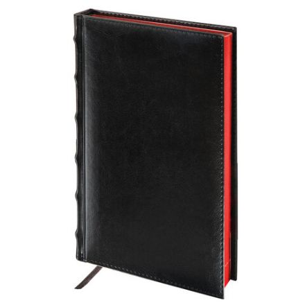 Ежедневник недатированный А5 138х213 мм BRAUBERG FLAME под кожу, 160 л., черный, красный срез, 123844 Ежедневник недатированный А5 138х213 мм BRAUBERG FLAME под кожу, 160 л., черный, красный срез, 123844