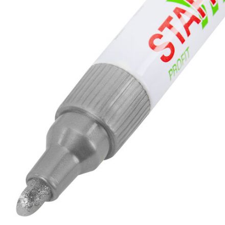 Маркер-краска лаковый (paint marker) 2-4 мм, СЕРЕБРИСТЫЙ, НИТРО-ОСНОВА, STAFF PROFIT, для любых поверхностей, 152580 Маркер-краска лаковый (paint marker) 2-4 мм, СЕРЕБРИСТЫЙ, НИТРО-ОСНОВА, STAFF PROFIT, для любых поверхностей, 152580