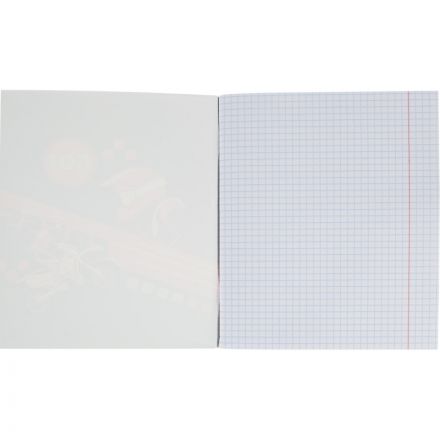 Тетрадь общая А5 96л №1School Motocross черн-крас,клет,скреп, ВД-лак