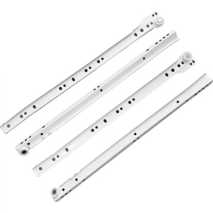 Направляющие УЗК_ StahlBuro роликовые 400/0,8 мм белый копмл-2 шт