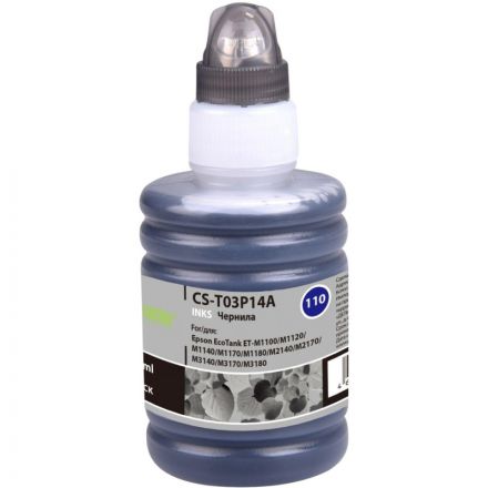 Чернила Cactus CS-T03P14A 110 BK чер. 140мл для Epson M1100/M1170/M2170