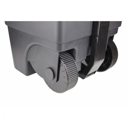 Контейнер-бак мусорный IDEA 60л с педалью на колесах серая крышка