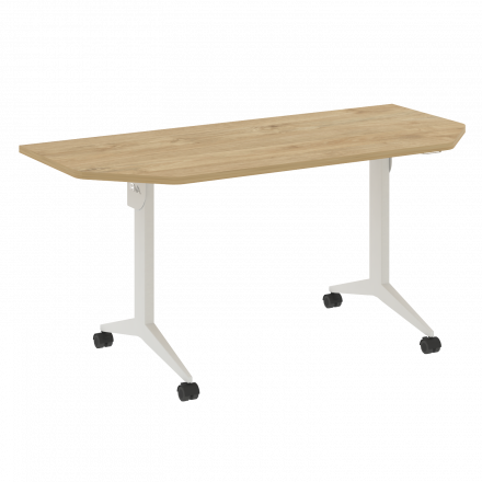 X-Pull Стол складной мобильный X.M-7.T2 Тиквуд светлый/Белый металл 1580*720*753