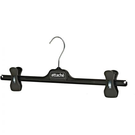 Вешалка-плечики VP_с прищепами Attache,С018 (37), пласт, чер, 370мм р 48-50