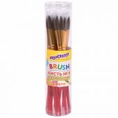 Кисть ПОНИ, круглая, № 8, цветная ручка, ЮНЛАНДИЯ, 201066