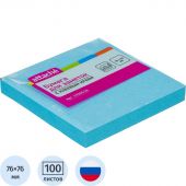 Стикеры Attache с клеев. краем 76х76, неон, голубой 100л