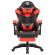 Кресло компьютерное DEFENDER "Tornado", 2 подушки, подставка для ног, экокожа, черное/красное, ш/к 26722, 64057