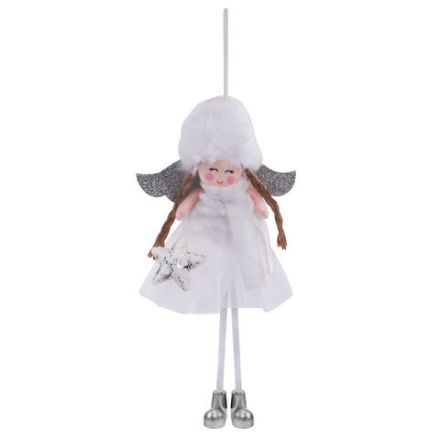 Украшение елочное, "Девочка", 19 см, полиэстер, ассорти 4 дизайна, ЗОЛОТАЯ СКАЗКА, 592606