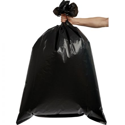 Мешки для мусора ПВД 240л 65мкм 10шт/рул черные 85х130см Комус