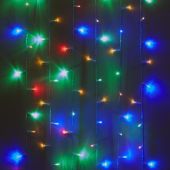 Электрогирлянда 100 ламп, длина 6м, 8 реж, мультик, прозр шнур IP20