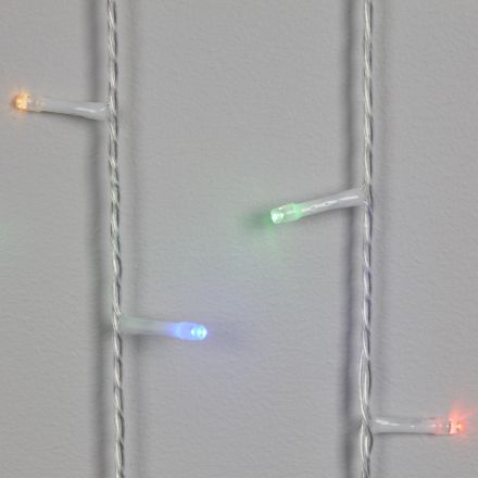 Электрогирлянда 100 ламп, длина 6м, 8 реж, мультик, прозр шнур IP20