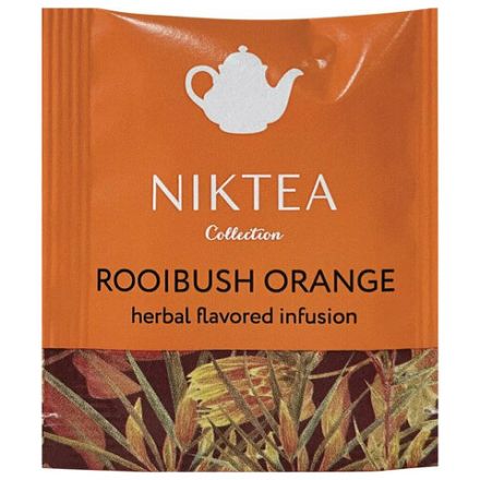 Чай NIKTEA "Ройбуш Оранж" травяной со вкусом апельсина, 25 пакетиков в конвертах по 2 г, TALTHA-DP0058