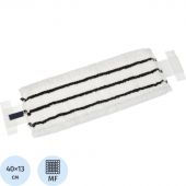 Насадка МОП плоская микрофибра 40x13 см белая/черная