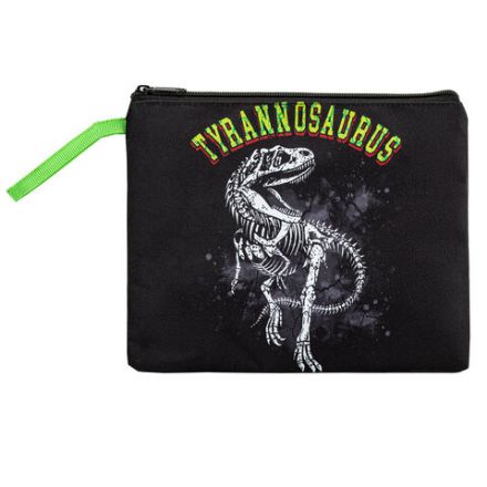 Папка для тетрадей BRAUBERG А5, 1 отделение, полиэстер, на молнии, с ручкой, "Tyrannosaur", 272203