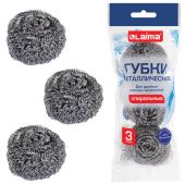 Губки (мочалки) металлические спиральные 3х15 г, КОМПЛЕКТ 3 шт., для посуды, гриля, плиты, LAIMA (ЛАЙМА), 700060 Губки (мочалки) металлические спиральные 3х15 г, КОМПЛЕКТ 3 шт., для посуды, гриля, плиты, LAIMA (ЛАЙМА), 700060