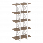 Loft Стеллаж на регулируемых опорах-5 полок VR.L-MST.O-5.4V Дуб аризона/Белый металл 800*400*1650