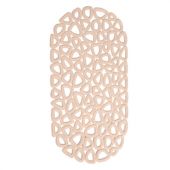 Коврик для ванны противоскользящий 68х37 см, "Треугольники", овальный, бежевый, ПВХ, PRIMILA (ПРИМИЛА), 700380