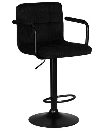 Набор 2 шт Стул барный DOBRIN KRUGER ARM BLACK, черный вельвет (LAR-E2041-52) Набор 2 шт Стул барный DOBRIN KRUGER ARM BLACK, черный вельвет (LAR-E2041-52)