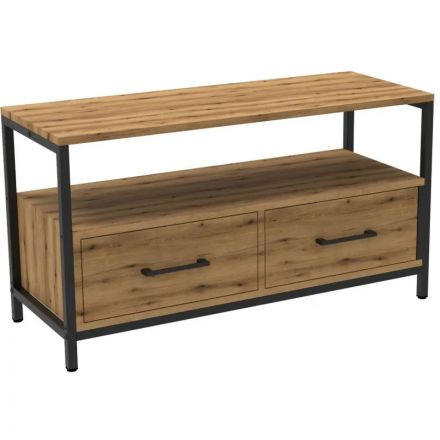 Тумба TI_Комус под ТВ Онега-11, с 2мя ящиками, дуб вотан