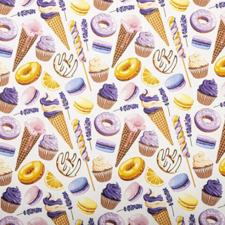 Бумага упаковочная подарочная мелованная "Sweet Life", 70х100 см, 10 дизайнов ассорти, ЗОЛОТАЯ СКАЗКА, 591920